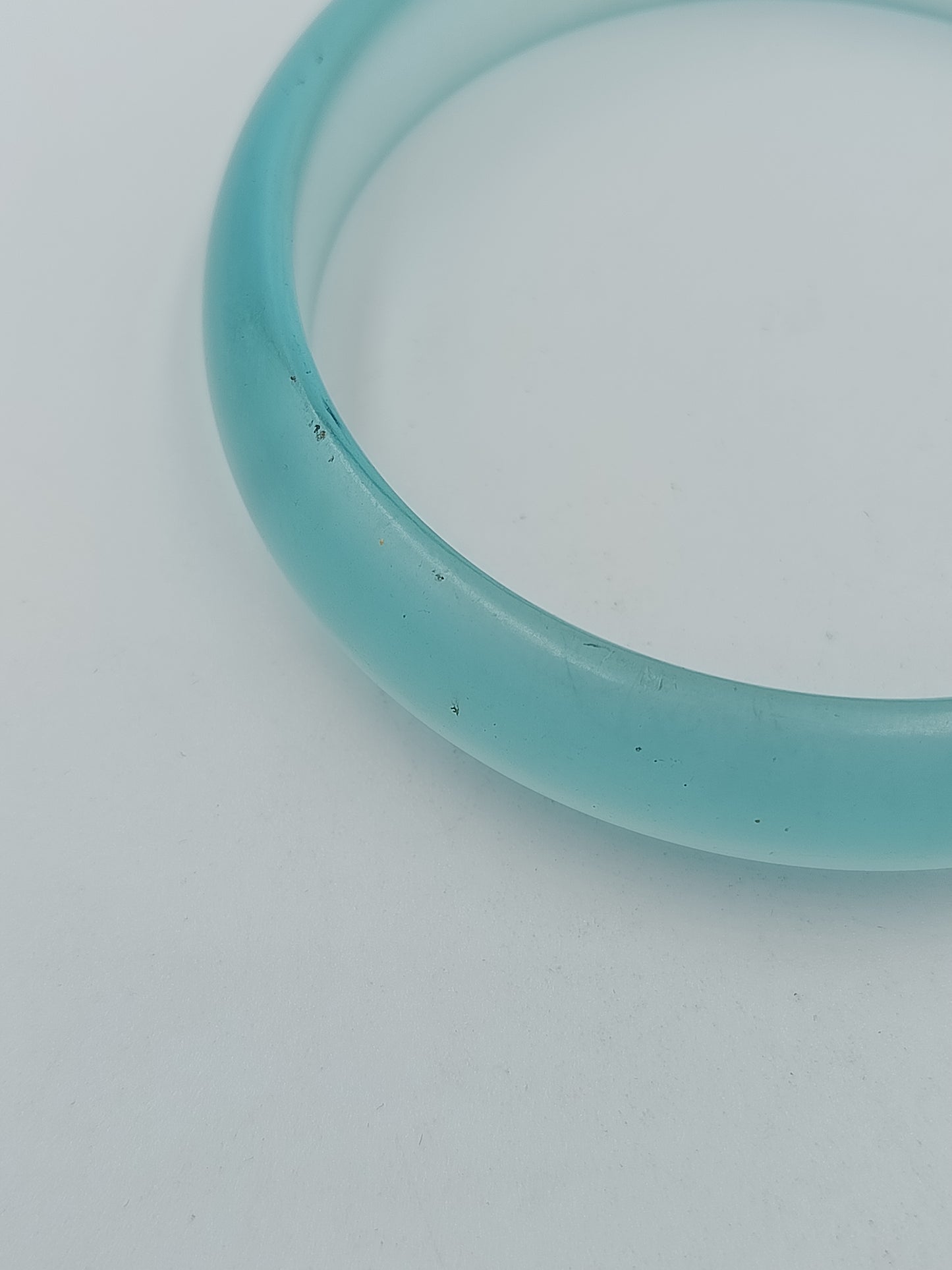 Vintage Armreif Türkis  Halbtransparenter Kunststoff Bangle