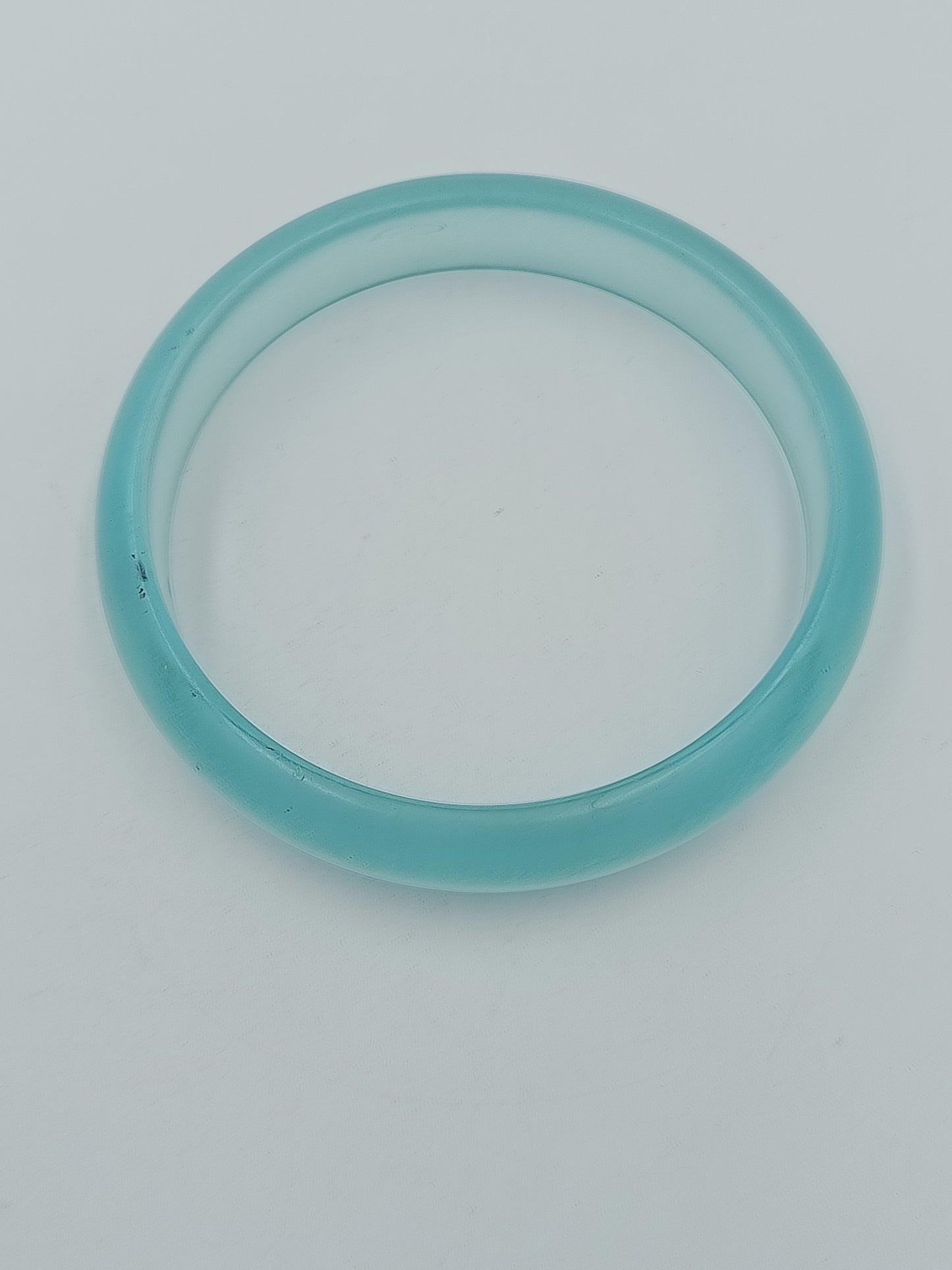 Vintage Armreif Türkis  Halbtransparenter Kunststoff Bangle
