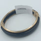 Schlichtes Vintage Armreif Schwarz Gold  Klappverschluss Bangle 7 cm