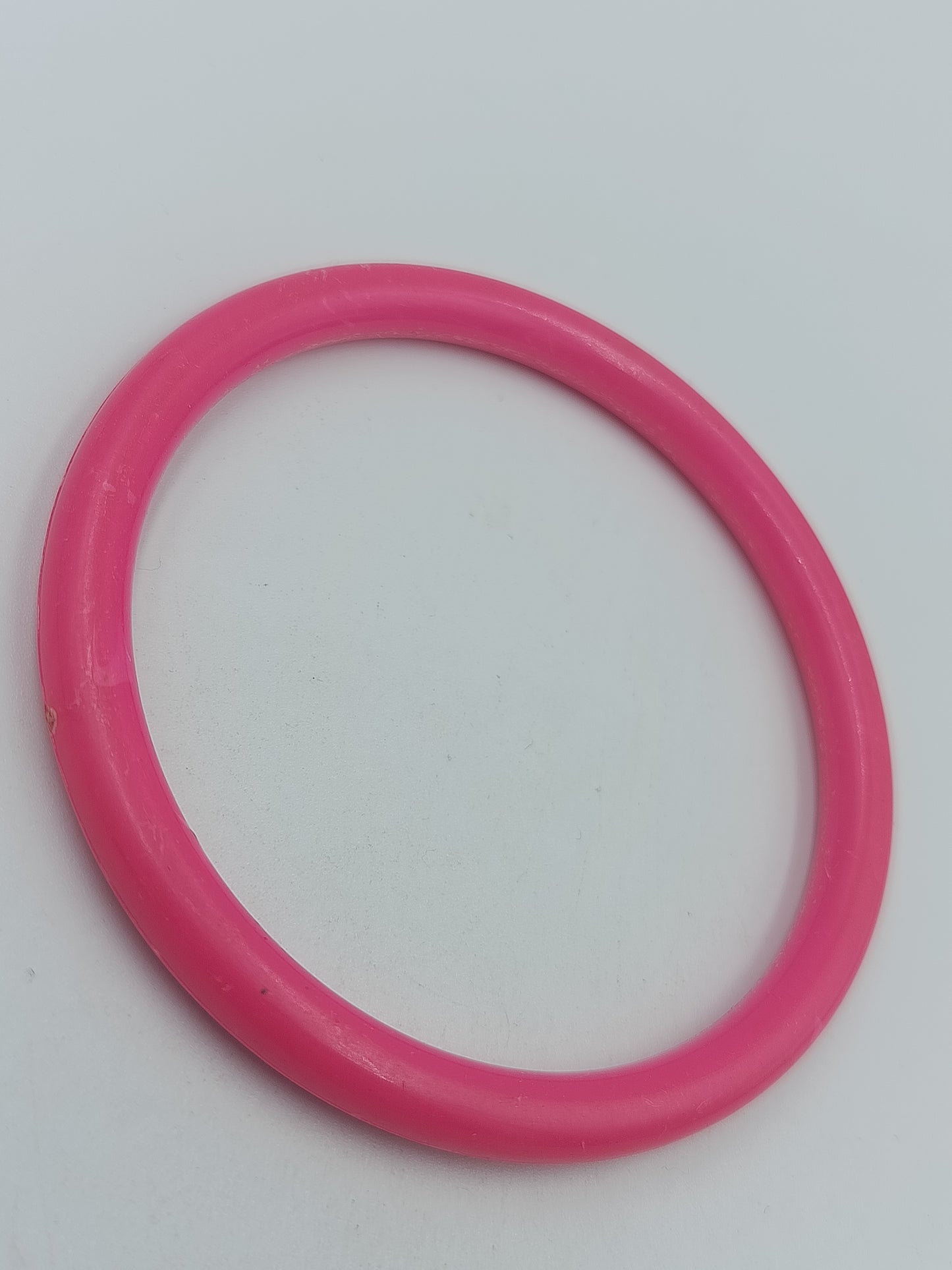 Vintage Armreif Pink  Schlichter Kunststoff Bangle 8 cm