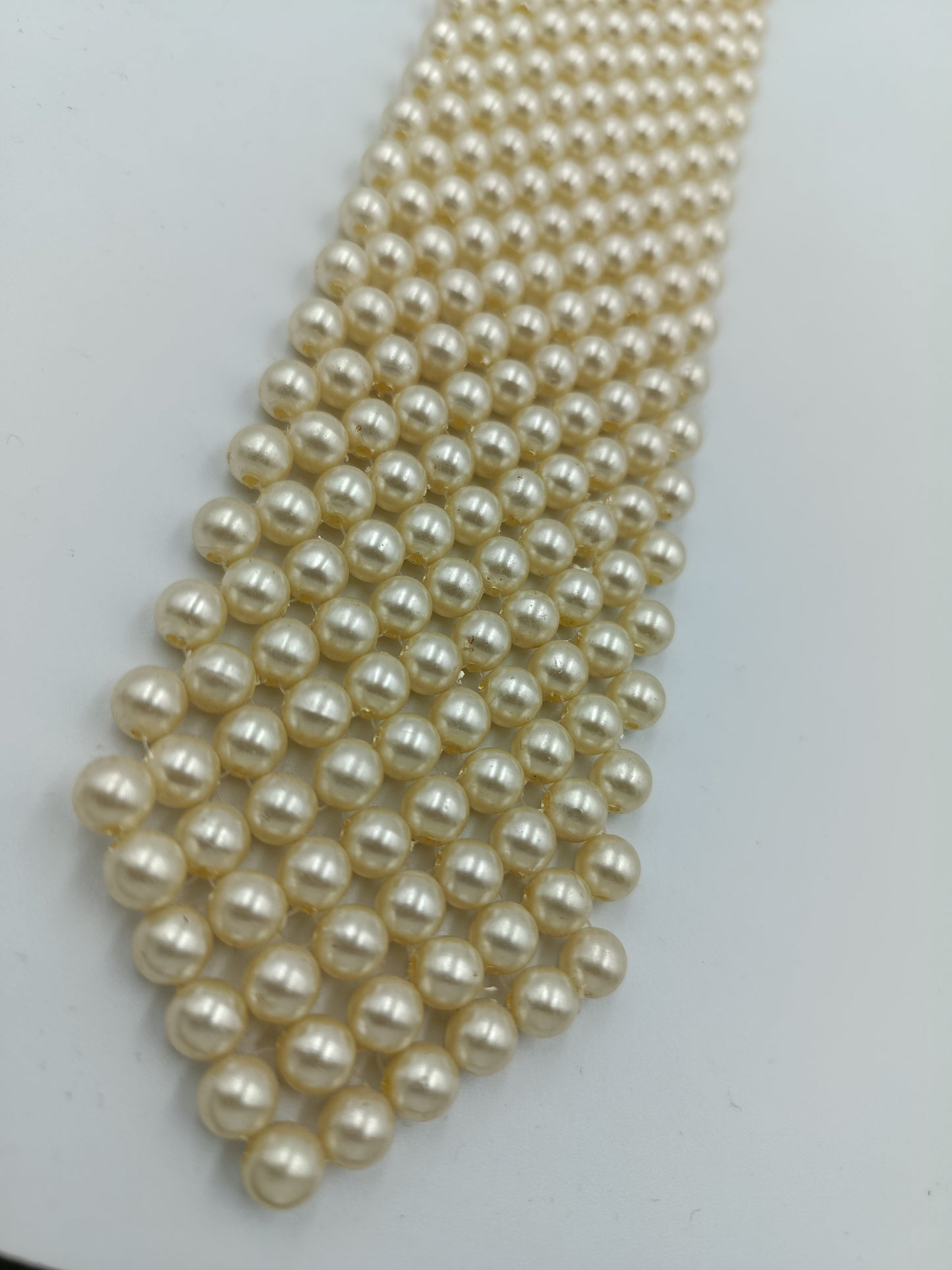 Vintage Perlenkette Statement Mehrreihig  Krawatten Design