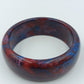Vintage Armreif Marmoriert  Rot Blau Statement Bangle