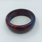 Vintage Armreif Marmoriert  Rot Blau Statement Bangle
