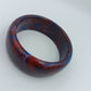Vintage Armreif Marmoriert  Rot Blau Statement Bangle