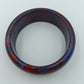 Vintage Armreif Marmoriert  Rot Blau Statement Bangle