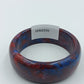 Vintage Armreif Marmoriert  Rot Blau Statement Bangle