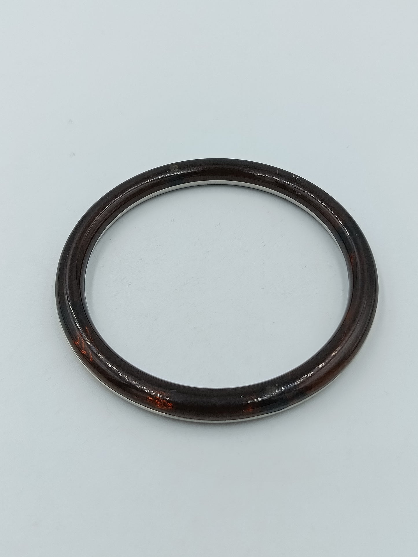 Vintage Armreif Braun marmoriert Kunststoff schlicht klassisch