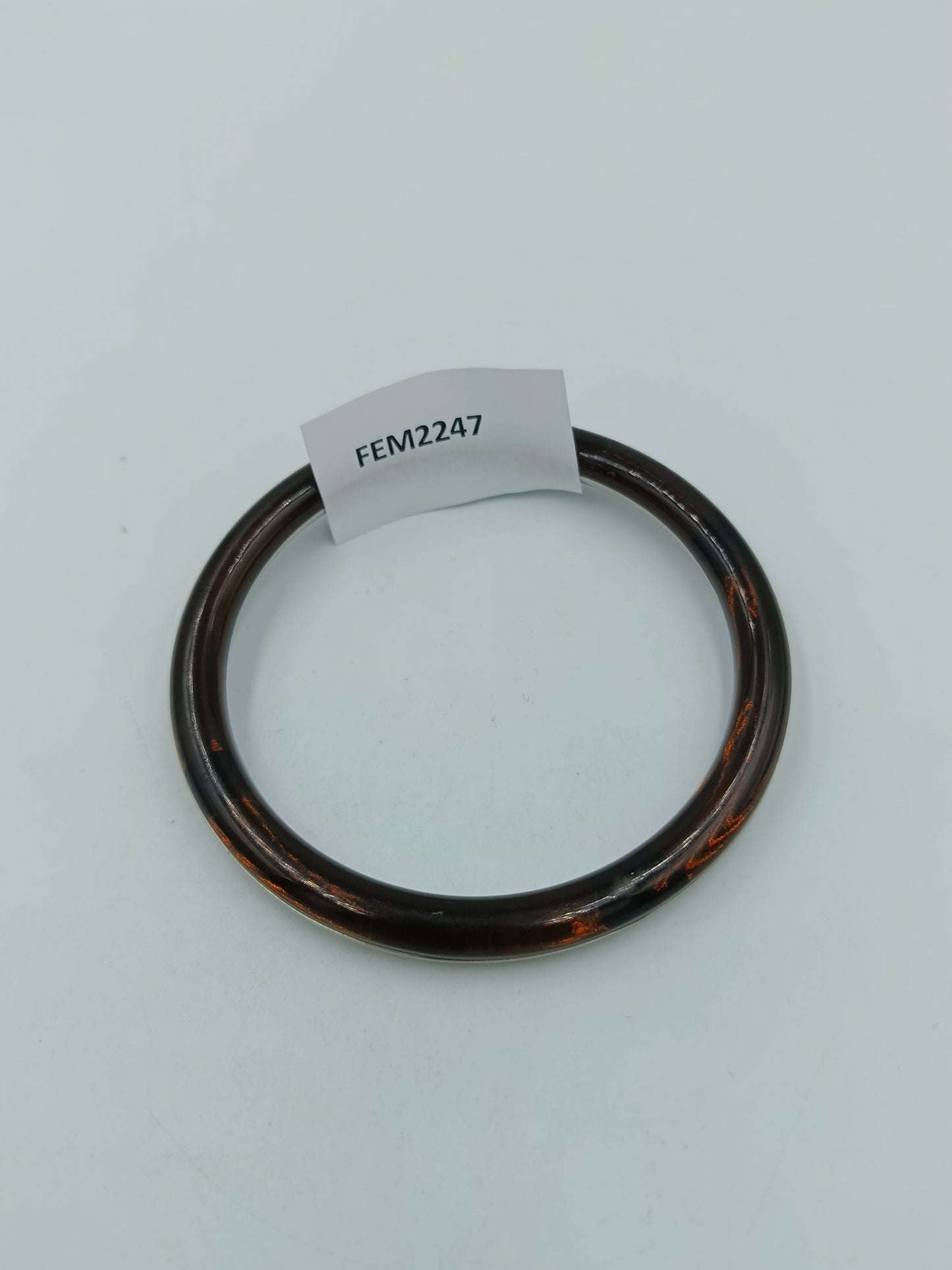 Vintage Armreif Braun marmoriert Kunststoff schlicht klassisch