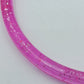 Vintage Armreif Pink transparent Glitzer Kunststoff verspielt