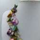 Vintage Statement Kette Bunt Perlmutt und Glas Unikat
