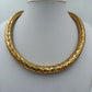Vintage Statement Kette Gold Schlangen Design Skulptural