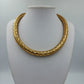 Vintage Statement Kette Gold Schlangen Design Skulptural