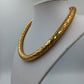 Vintage Statement Kette Gold Schlangen Design Skulptural