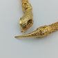 Vintage Statement Kette Gold Schlangen Design Skulptural