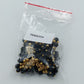 Vintage Statement Ohrclips Schwarz Gold – Facettierte Glasperlen