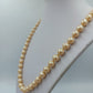 Vintage Perlenkette Apricot mit Zier Schließe  Klassisch  Elegant