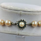Vintage Perlenkette Apricot mit Zier Schließe  Klassisch  Elegant