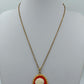 Vintage Cameo Kette Rot  Gold  Klassischer Damenanhänger im Antikstil