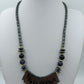Statement Kette Schwarz Silber  Magnetverschluss und geometrisches Design