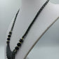 Statement Kette Schwarz Silber  Magnetverschluss und geometrisches Design