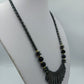 Statement Kette Schwarz Silber  Magnetverschluss und geometrisches Design