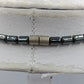 Statement Kette Schwarz Silber  Magnetverschluss und geometrisches Design