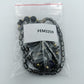 Statement Kette Schwarz Silber  Magnetverschluss und geometrisches Design