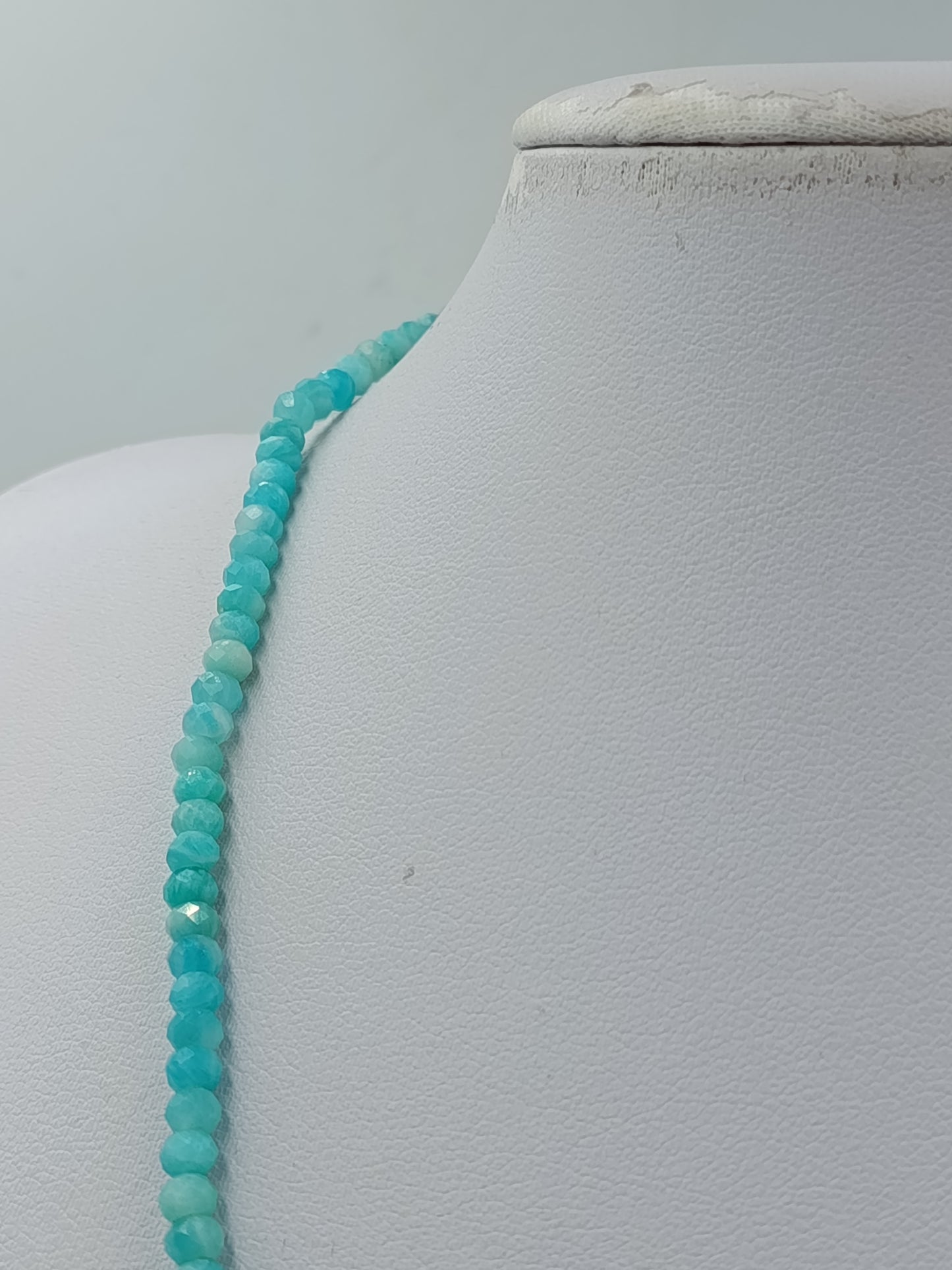 Feine elegante Halskette aus  Amazonit Perlen