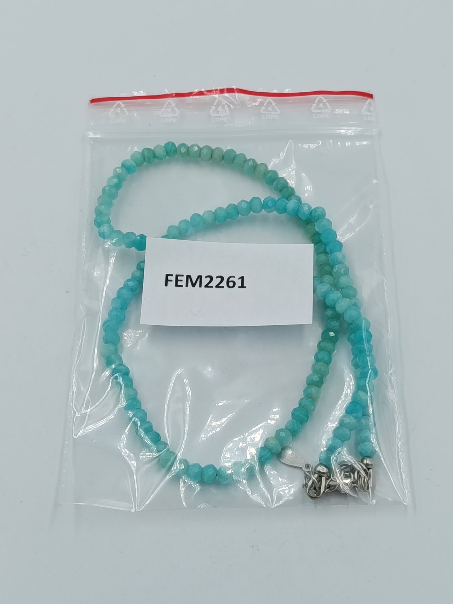 Feine elegante Halskette aus  Amazonit Perlen