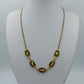 Vintage Collier mit schwarzem Emaille und goldfarbenen Vogelmotiven