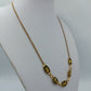 Vintage Collier mit schwarzem Emaille und goldfarbenen Vogelmotiven