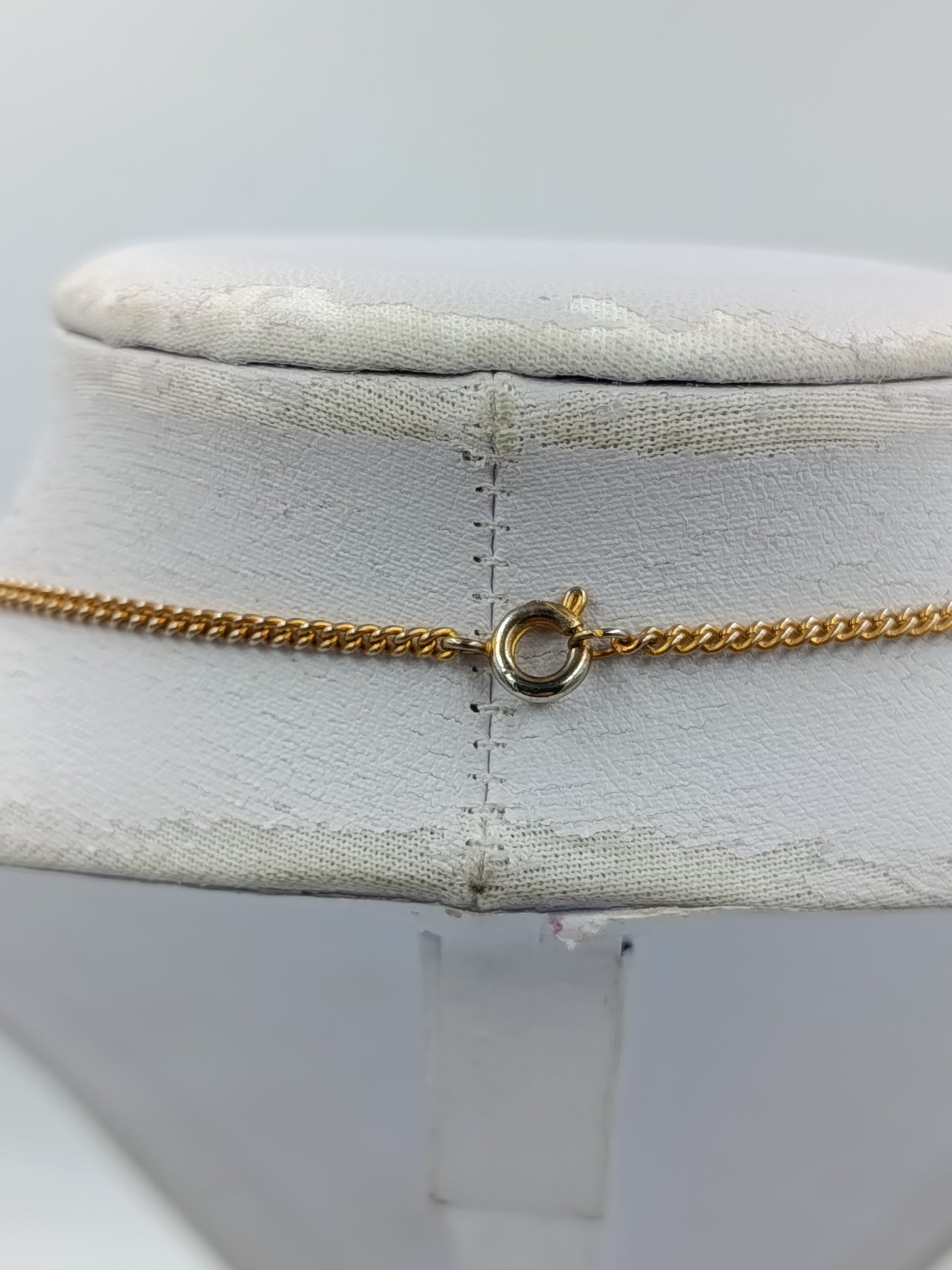 Vintage Collier mit schwarzem Emaille und goldfarbenen Vogelmotiven