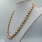 Vintage Perlenkette Goldfarben mit Strassverschluss mit klassischem Design