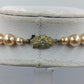 Vintage Perlenkette Goldfarben mit Strassverschluss mit klassischem Design