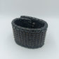 Breites Lederarmband mit schwarzen Strassnieten Rock Biker Style