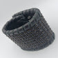 Breites Lederarmband mit schwarzen Strassnieten Rock Biker Style