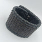 Breites Lederarmband mit schwarzen Strassnieten Rock Biker Style