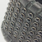 Breites Lederarmband mit schwarzen Strassnieten Rock Biker Style