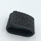 Breites Lederarmband mit schwarzen Strassnieten Rock Biker Style
