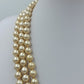 Lange Perlenkette cremefarben klassisch elegant 140 cm