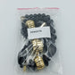 Statement Kette Schwarz Gold große Perlen  Design Elemente