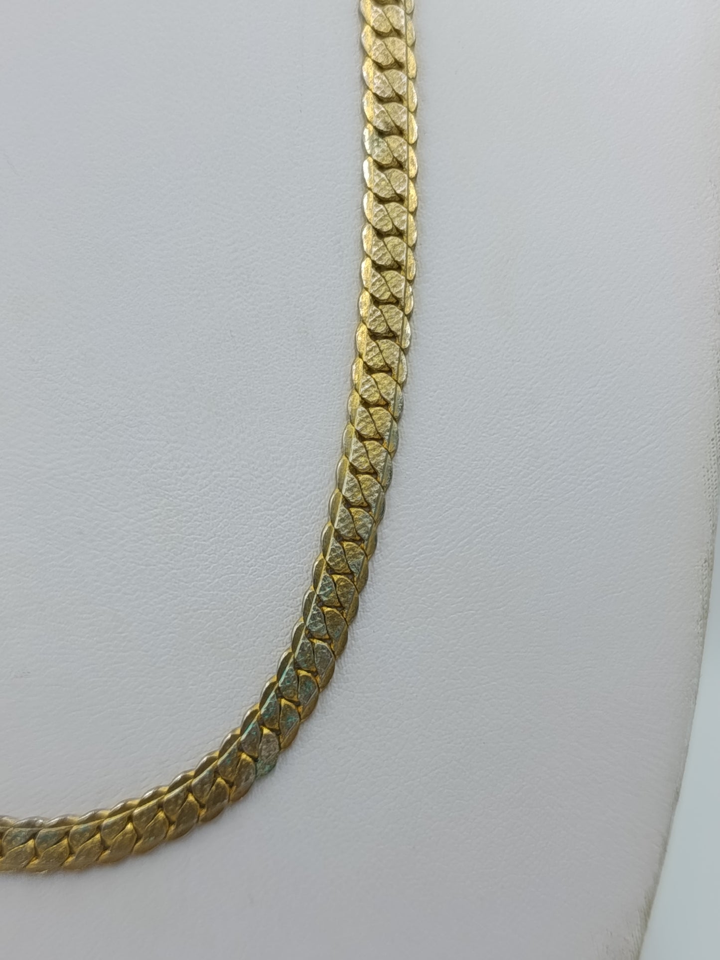 Flache Gliederkette Goldfarben – klassische Panzerkette Vintage Look