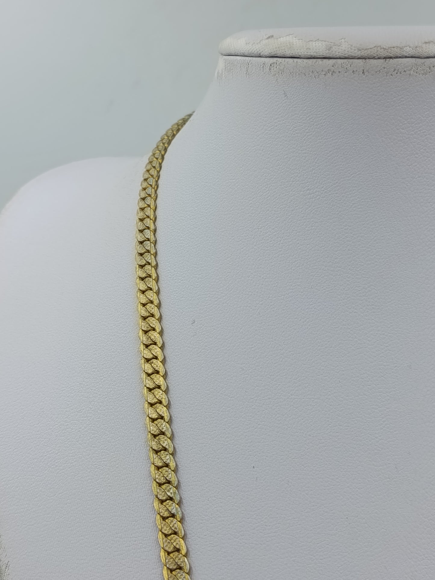 Flache Gliederkette Goldfarben – klassische Panzerkette Vintage Look