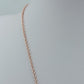 Roségold farbende Kette mit Kreis Anhänger Strass filigraner Schmuck