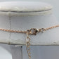 Roségold farbende Kette mit Kreis Anhänger Strass filigraner Schmuck