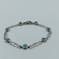 Silberfarbenes Armband mit türkisfarbenen Steinen  Vintage Stil