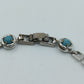 Silberfarbenes Armband mit türkisfarbenen Steinen  Vintage Stil
