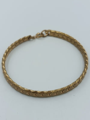 Elegantes Goldfarbenes Vintage Armband im Flecht Design