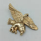 Vintage Anhänger Adler goldfarben kraftvolles Tiermotiv