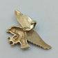 Vintage Anhänger Adler goldfarben kraftvolles Tiermotiv